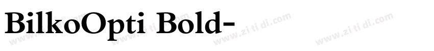 BilkoOpti Bold字体转换